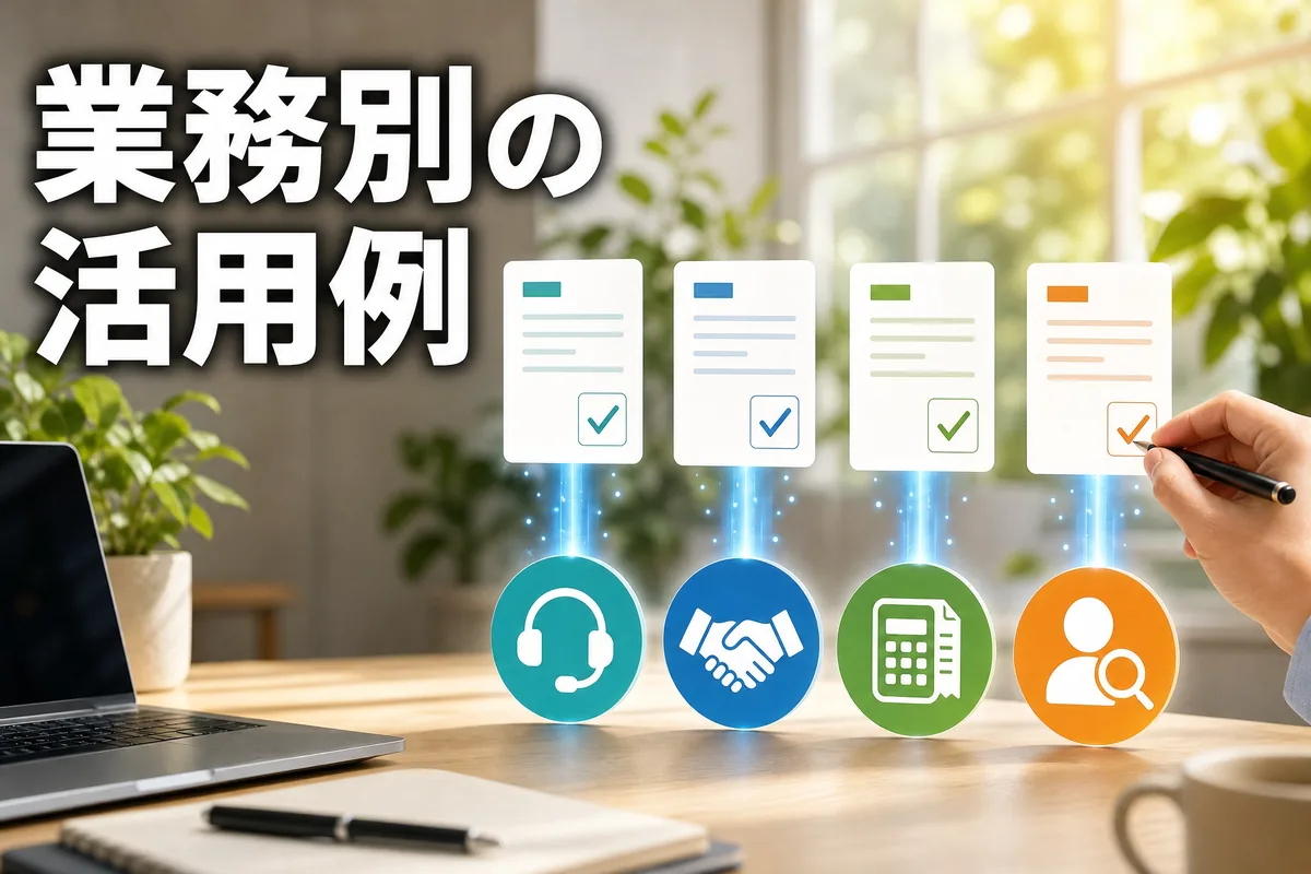 AIエージェントの業務活用例｜部門別の使いどころと任せる範囲の決め方