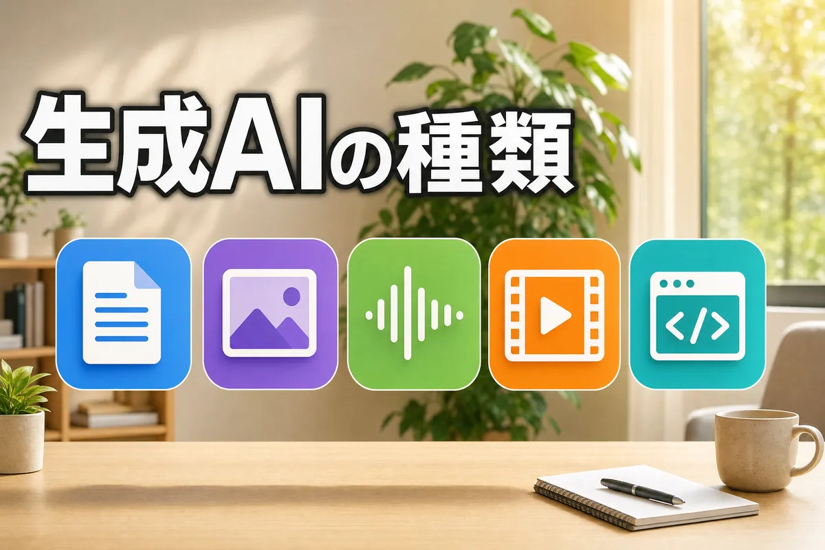 生成AIの種類と特徴まとめ｜目的別おすすめツール一覧