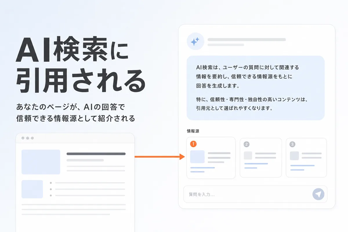 ChatGPT検索で自社サイトが引用されるには？AI検索対策の実務