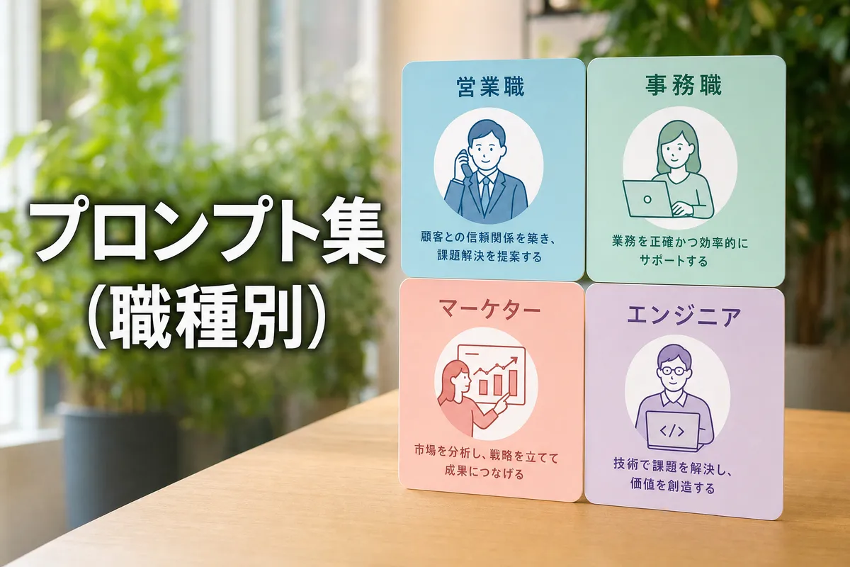 仕事で使えるプロンプトテンプレート集【職種別】